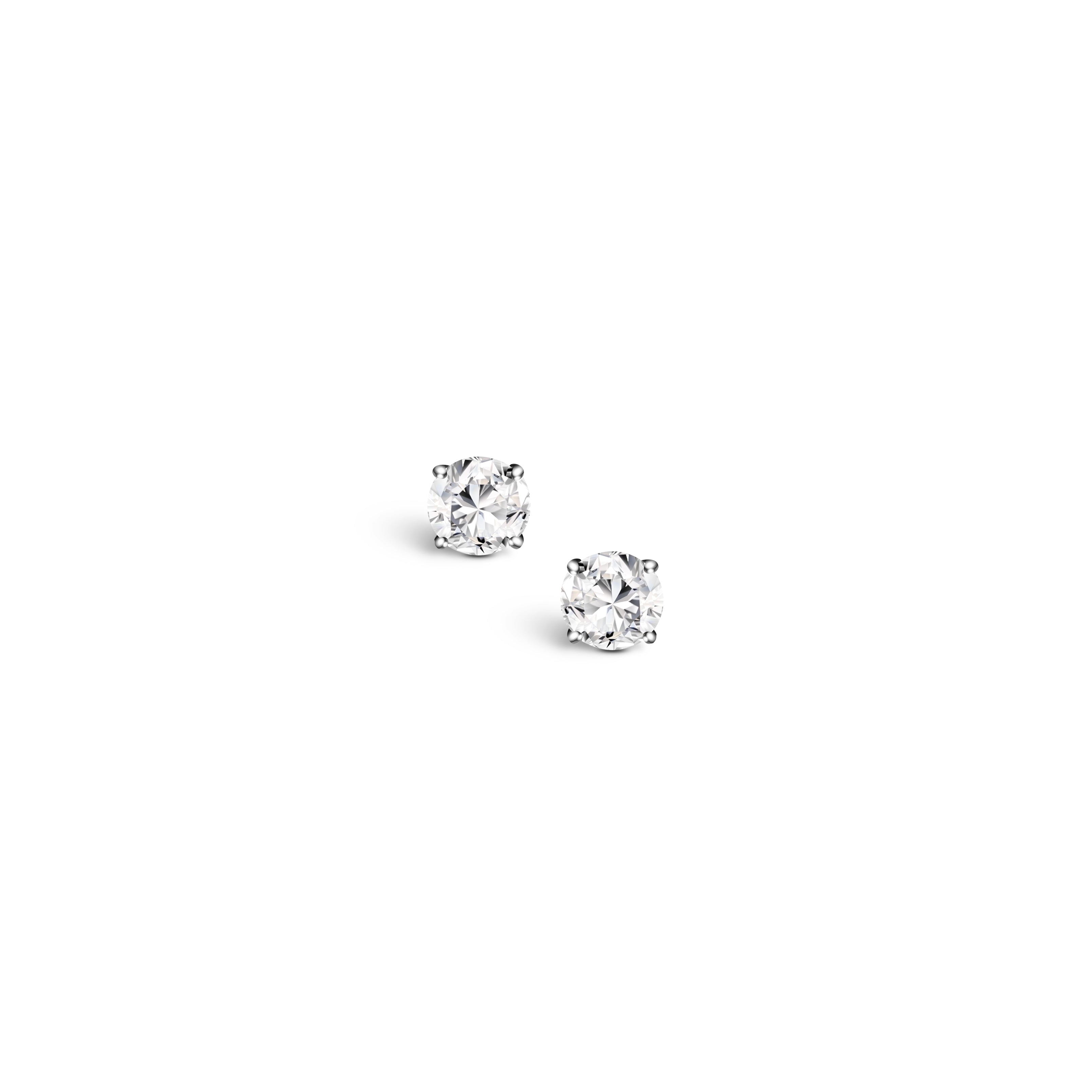 ROUND CANDY STUD EARRINGS / WHITE
